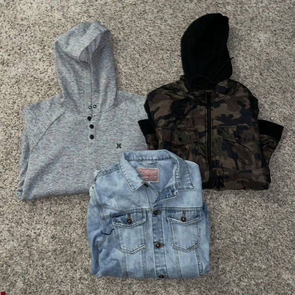 Size Medium Men's Jacket Lot of 3 - Hurley, PacSun, Etc. GREAT CONDITION - Picture 1 of 4